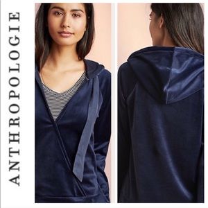 Anthropologie velour hoodie
